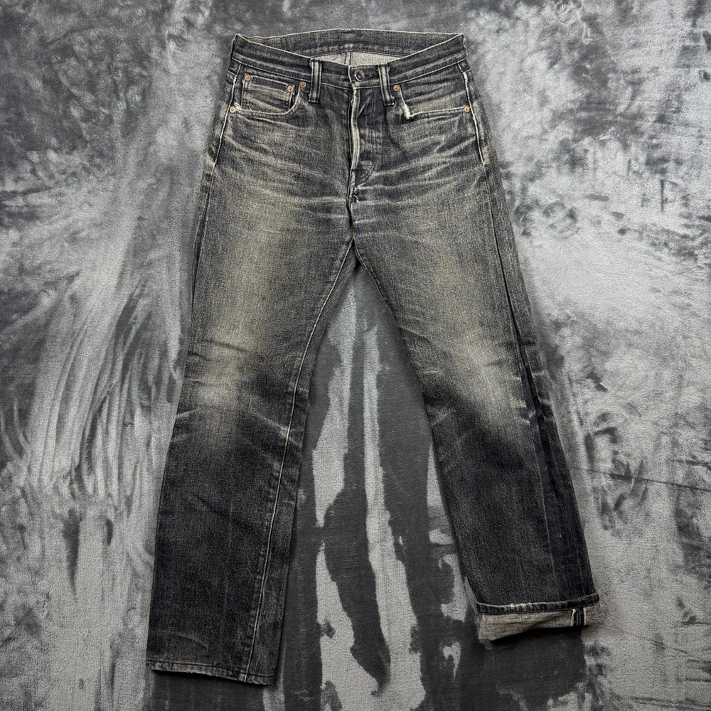 Samurai Jeans S5000BK Denim Pants Mens 30 Black Selvedge Straight Leg Japan